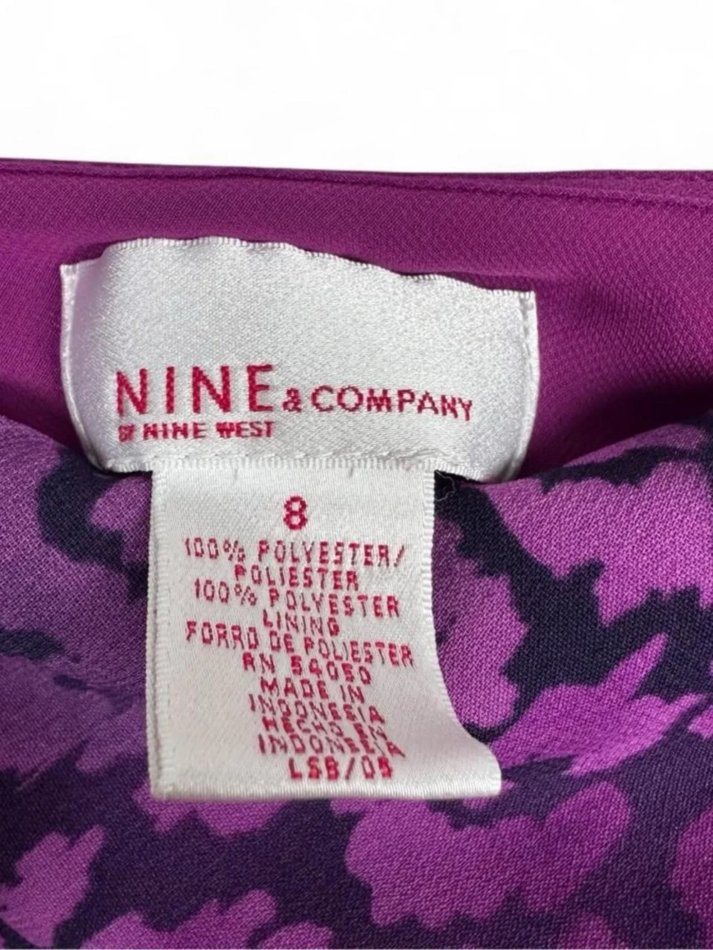 Purple leopard print polyester midi skirt